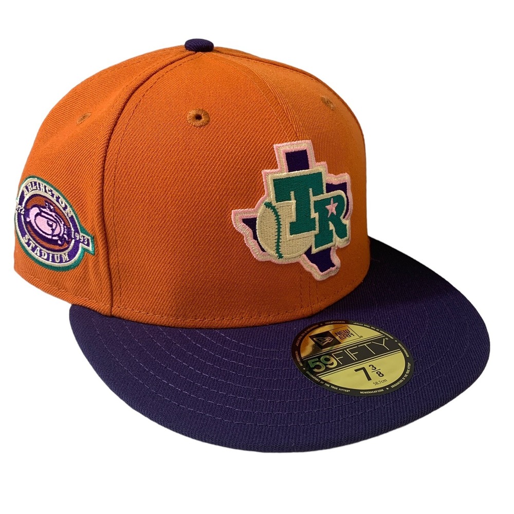 New Era Texas Rangers 59FIFTY Cactus Fruit Arlington Patch Fitted Hat Size 7 3/8
